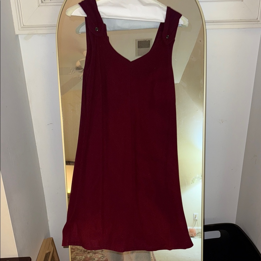 Elegant Burgundy Mini Dress